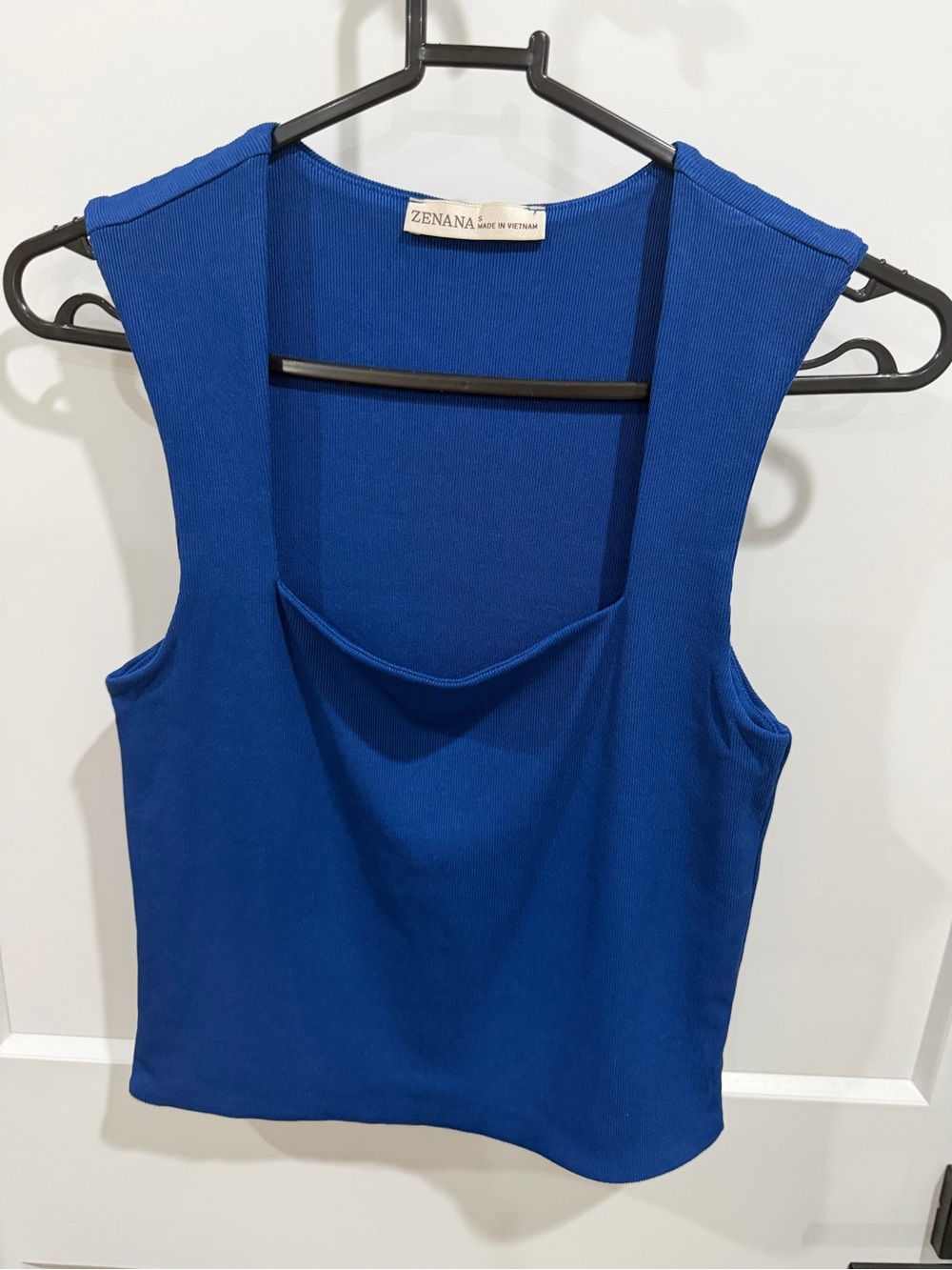 Zenana Outfitters Bright Royal Blue Square Neck Tank